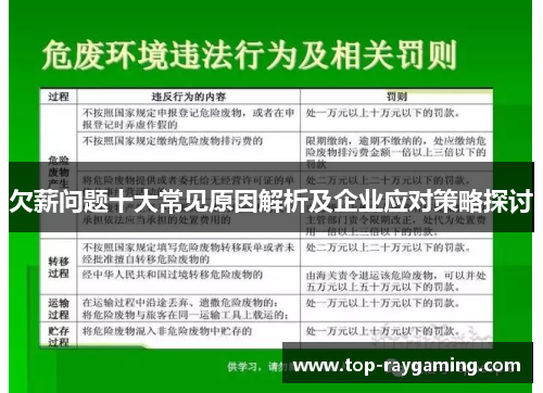 欠薪问题十大常见原因解析及企业应对策略探讨